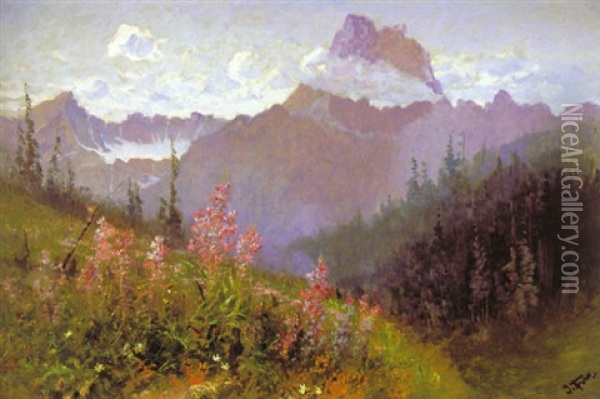 Mt. Wilbur - Glacier Park Oil Painting - John Fery
