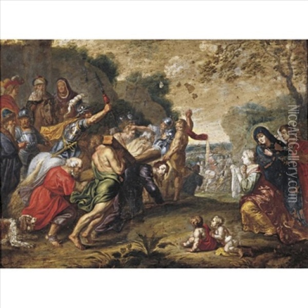 Christ On The Road To Calvary Oil Painting - Willem van Herp the Elder