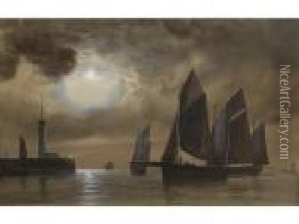 Marine Au Clair De Lune Oil Painting - Charles Ricketts