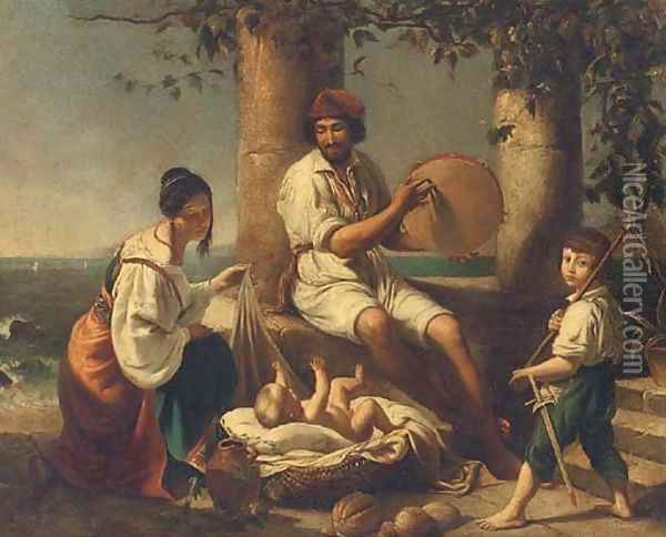 The musicians Oil Painting - Eugene de Blaas