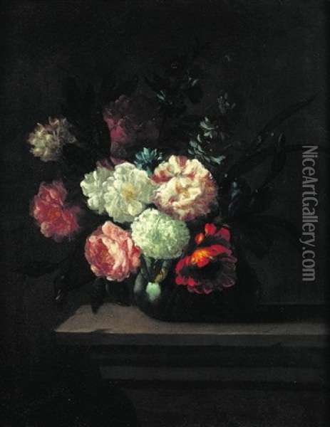 Nature Morte Au Vase De Fleurs Oil Painting - Pieter Casteels III