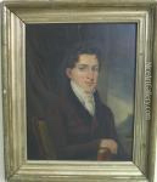 Portrait Of John Mayer Oil Painting - Jacob Eichholtz
