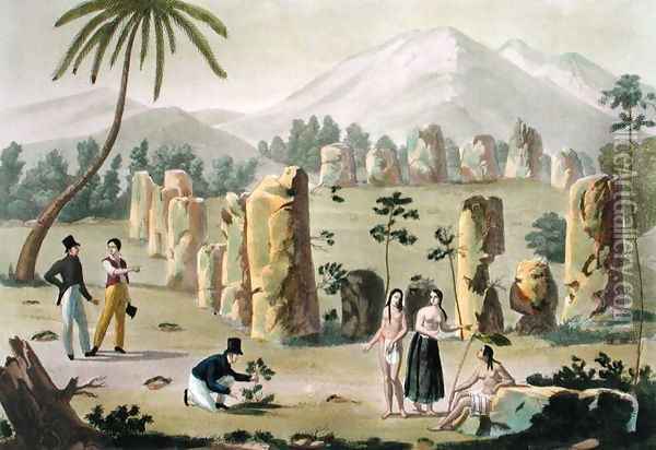'House of the Ancients', Island of Tinian, plate 31 from 'Le Costume Ancien et Moderne' Oil Painting - G. Bramati