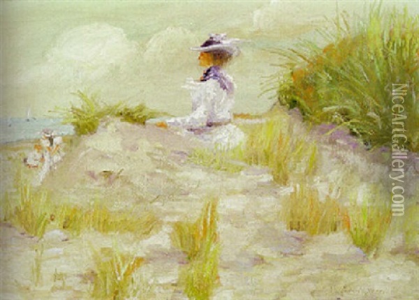 On The Beach, Avalon, New Jersey Oil Painting - Robert Henri