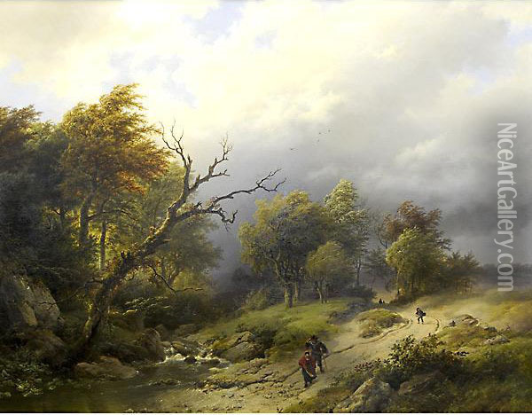 Paesaggio Oil Painting - Barend Cornelis Koekkoek