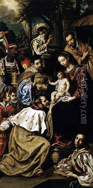 The Adoration of the Magi 1620 Oil Painting - Luis Tristan De Escamilla