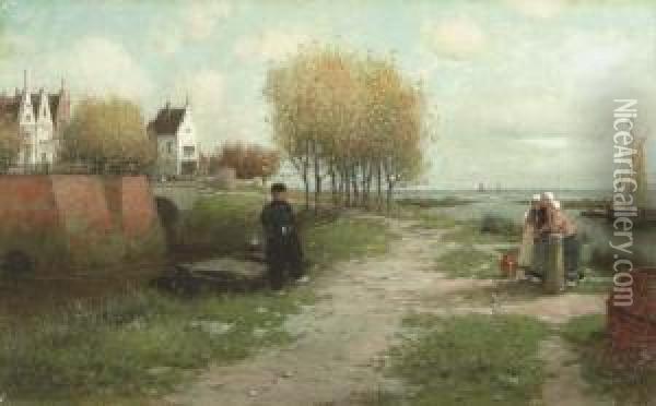 A Morning In North Holland Oil Painting - George Henry Boughton