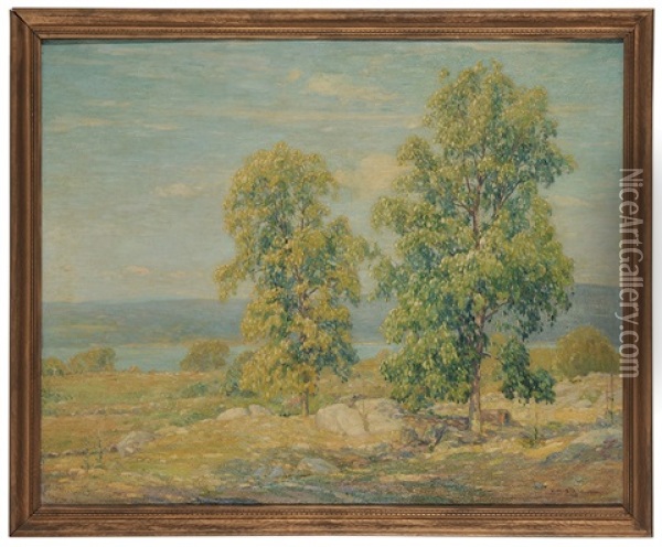 Hickory Trees Oil Painting - William S. Robinson