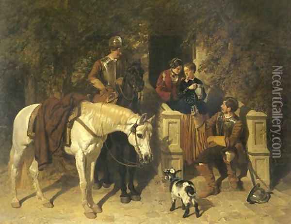 Solders Resting 1850 Oil Painting - John Frederick Herring Snr