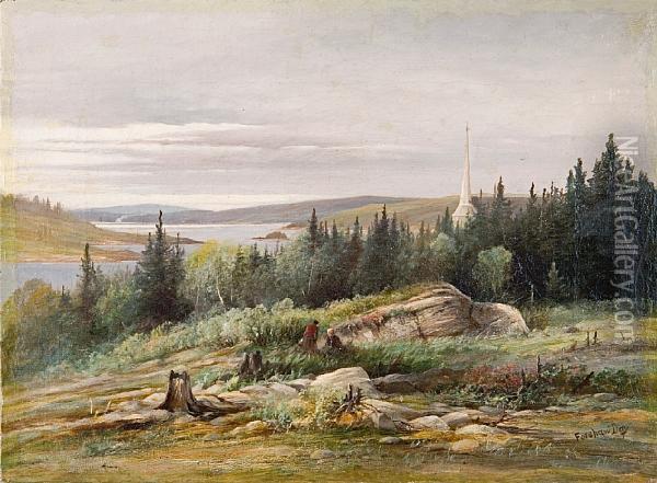 St.andrews Church On The Bay Of Fundy Oil Painting - Forshaw Day