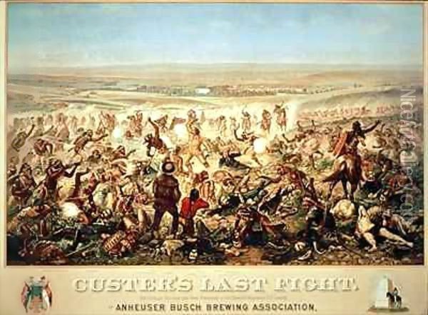 Custer's Last Fight Oil Painting - Otto Becker