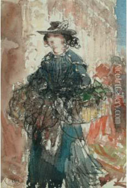 La Pourvoyeuse, Vers 1875 Oil Painting - Felix Ziem