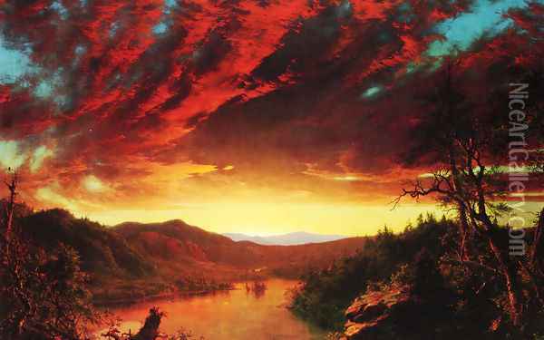 Twilight in the Wilderness Oil Painting - Frederic Edwin Church