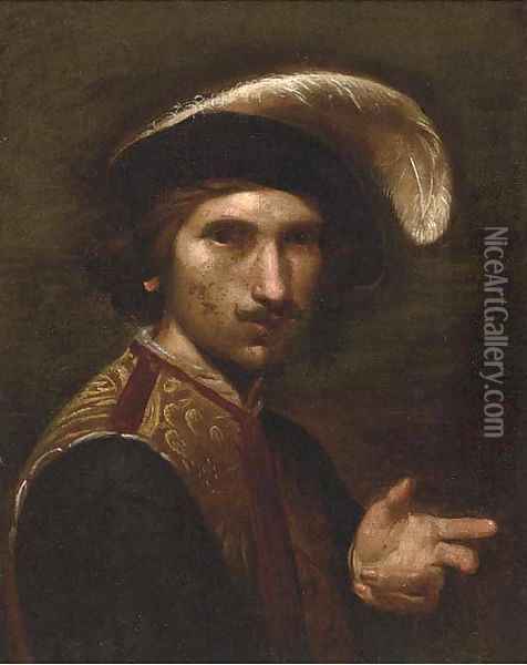 Portrait of a gentleman Oil Painting - Bartolomeo Manfredi