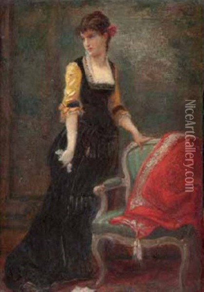 Femme Au Fauteuil Oil Painting - Felix Joseph Barrias