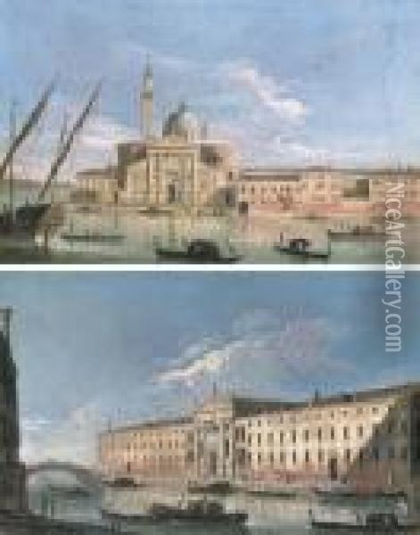San Giorgio Maggiore, Venice Oil Painting - Apollonio Domenichini