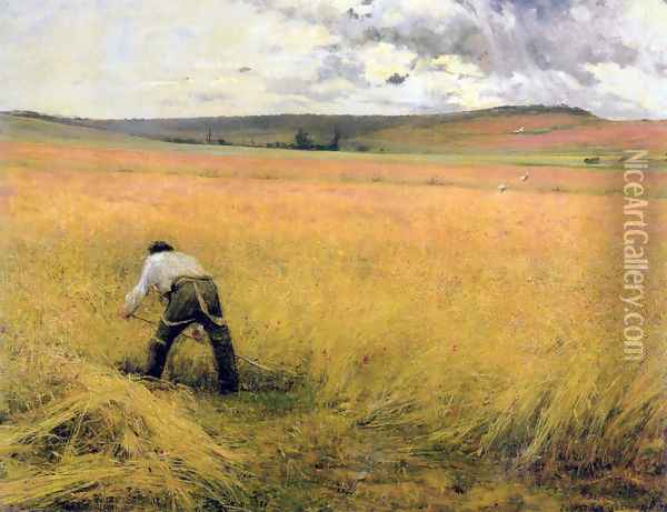 The Ripened Wheat Oil Painting - Jules Bastien-Lepage