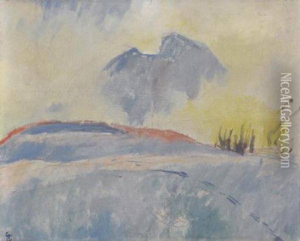 Winterlandschaft Bei Durchbrechender Sonne Oil Painting - Giovanni Giacometti