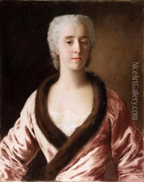 Portrait Of A Lady Oil Painting - Jean Etienne Liotard