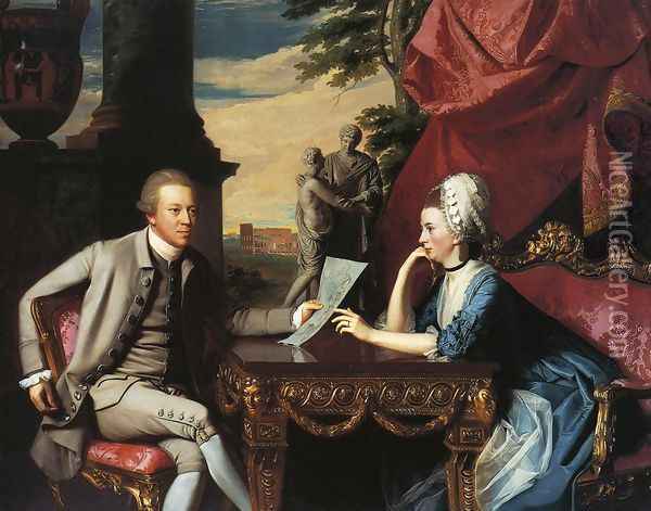 Mr and Mrs Ralph Izard (Alice Delancey) 1775 Oil Painting - John Singleton Copley