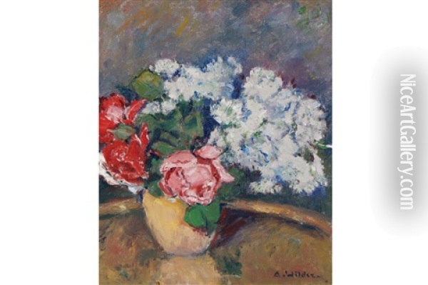 Still Life Of Flowers Oil Painting - Arthur Wilder