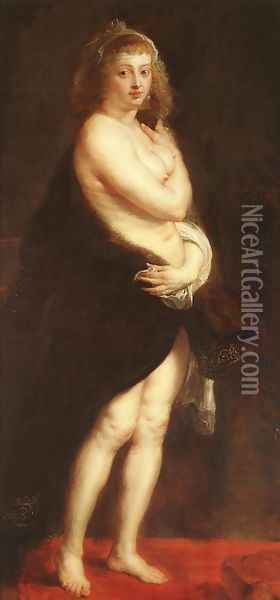 Venus In Fur Coat Oil Painting - Peter Paul Rubens