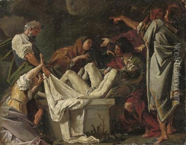 The Entombment Oil Painting - Bartolomeo Schedoni