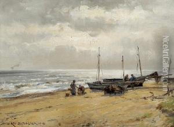 Southwold Beach Oil Painting - William Kay Blacklock