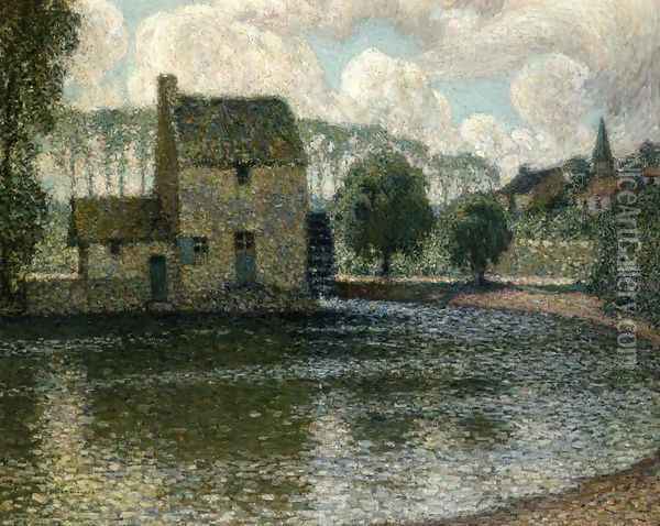 The Grey Mill, Montreuil-Bellay Oil Painting - Henri Eugene Augustin Le Sidaner