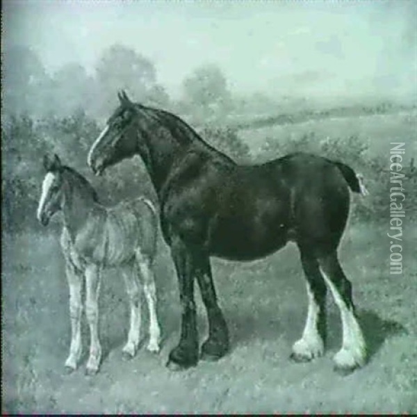 Princess With Foal At Foot Oil Painting - Frank Paton
