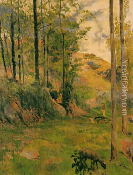 Landscape at Pont-Aven Oil Painting - Paul Gauguin