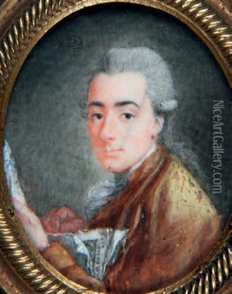 Autoportrait Du Peintre Oil Painting - Pierre (Pere) (Delacour) Lacour