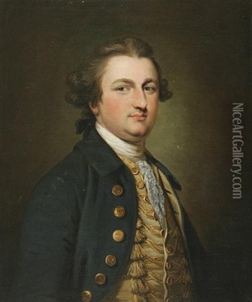 Portrait Of The Fifth Duke Of Beaufort Oil Painting - Francis Cotes