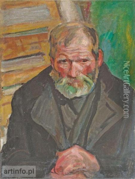 Portret Starca Oil Painting - Wojciech Weiss