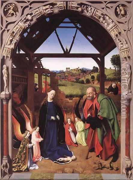 The Nativity c. 1445 Oil Painting - Petrus Christus
