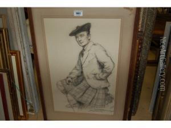 Portrait Of A Scotsman Oil Painting - Ernest Borough Johnson