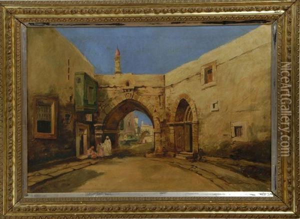 Moroccan Street Scene Oil Painting - Eugene Delacroix