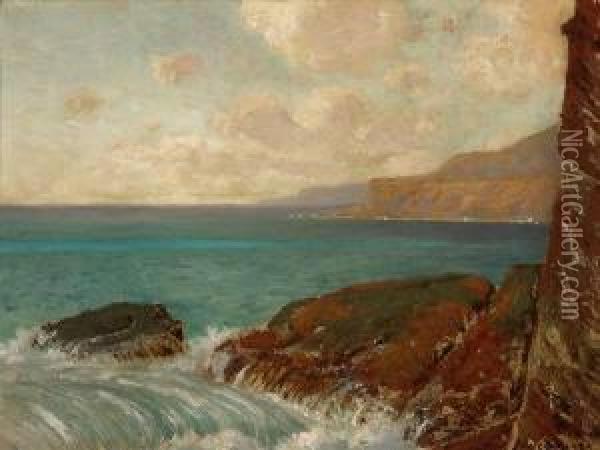 Laguna Coast Oil Painting - Frank William Cuprien