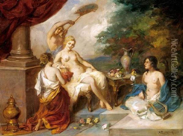 Az Urno Es Szolgai Oil Painting - Mozart Rottmann