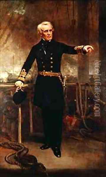 Admiral Lord Lyons Oil Painting - Lowes Cato Dickinson