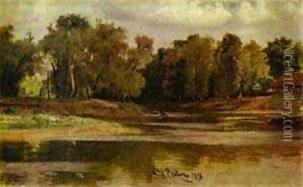 River Bank 1876 Oil Painting - Ilya Efimovich Efimovich Repin