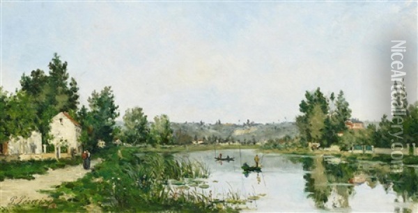 Franzosische Flusslandschaft Oil Painting - Paul Emmanuel Peraire