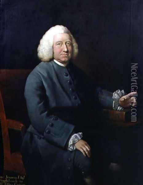 Portrait of Charles Jennens (1700-73), patron and friend of Handel Oil Painting - Mason Chamberlin