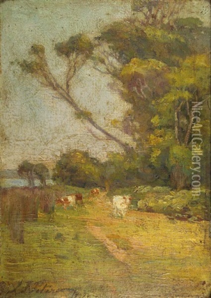 Landscape With Cattle Oil Painting - John Ford Paterson