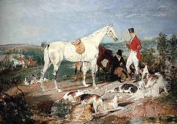 Study for Hunters and Hounds Oil Painting - Sir Edwin Henry Landseer