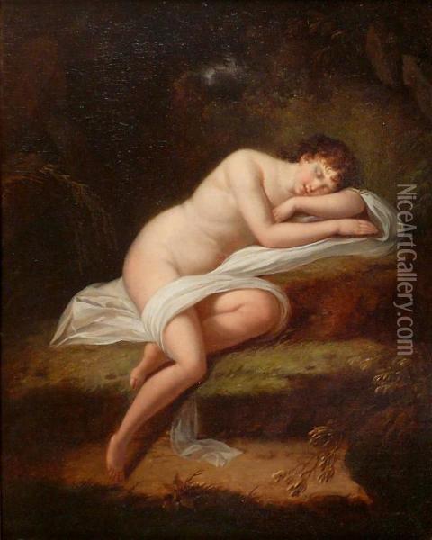 La Baigneuse Endormie Oil Painting - Jacques Antoine Vallin