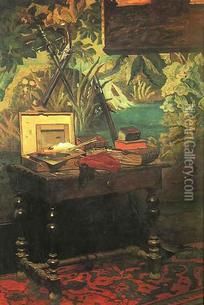 A Corner of the Studio 1861 Oil Painting - Claude Oscar Monet
