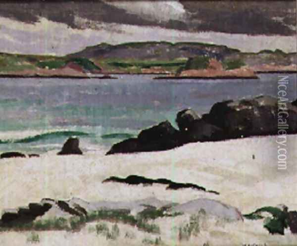 A Deserted Beach, Iona Oil Painting - Francis Campbell Boileau Cadell