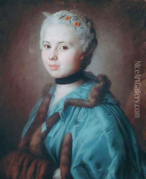 Portrait of Madame Hovyn de Tranchere Oil Painting - Maurice Quentin de La Tour