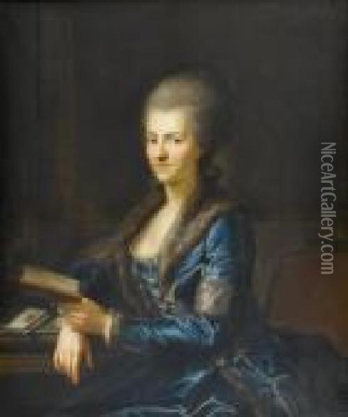 Portrait Of A Lady Oil Painting - Anton Graff